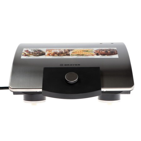 Brayer BR2300 electric clinter, 750 W, Belgian waffles, anti -stick coating, silver.-4