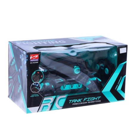 Radio controlled tank Fighter, 4WD, gesture control, shoots gel bullets, black and blue color-6