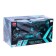Radio controlled tank Fighter, 4WD, gesture control, shoots gel bullets, black and blue color