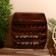 Barbali bottles stand 80x25x80 cm, Albezia tree, brown