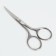 Scissors are manicure, for cuticles, bent, narrow, 9.5 cm, silver color