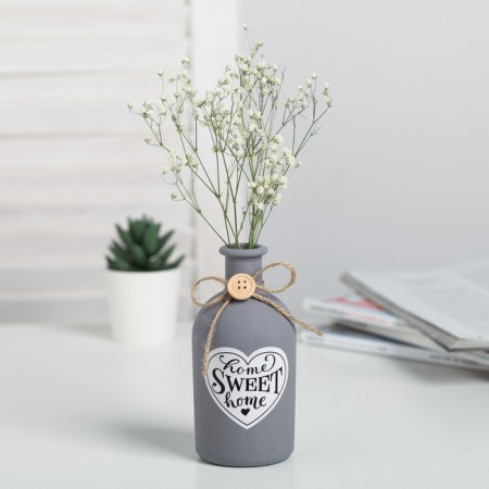 Vase for flowers glass "Sweet Home", 13.4 x 6.1 cm, 250 ml-2