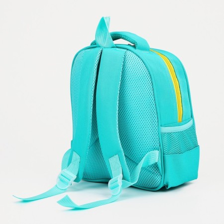 Baby backpack on lightning, 3 outer pockets, turquoise color-1