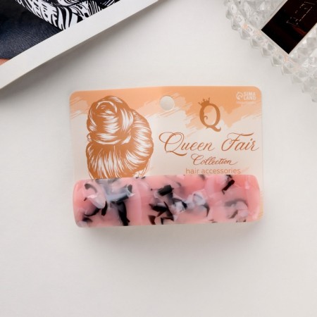 Halva hairpin "Silva" marble print, 9 cm, mix-3