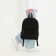 School textile school with side ribbons, 38x29x11cm, black color, lightning department
