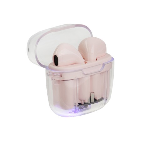 Wireless headphones Mybit Pro13, TWS, inserts, BT 5.0, 30/180 mAh, transparent, purple 99401-2