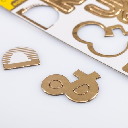 Cardboard stickers with foil "Love"-2