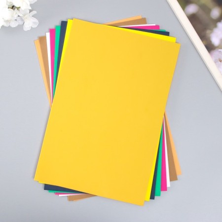 Foamiran "Astra" 1 mm, 20x30 cm (set of 8 sheets) col. Assorted