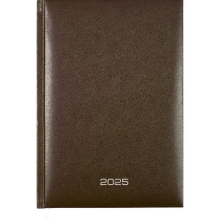 Dated diary 2024, A5, 176 sheets, Attomex.orion, Bumvinyl cover, Lasse, Blok 70 g/m2, brown