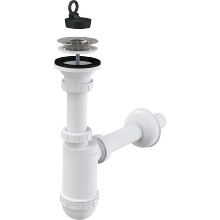 Siphon for the ALCAPLAST A411, DN = 32 mm shell, with a stainless steel grille dn = 63mm