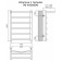 Water towel Terminus "Classic" P6, 400x600 mm, lower connection, chrome