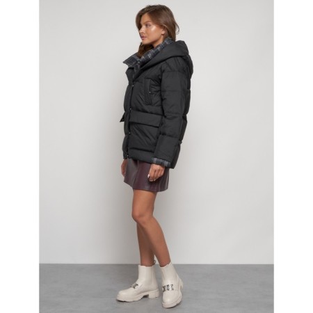 Winter jacket female, size 50, black color-1