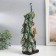 Polystone souvenir "Peacock with green feathers with gold stroke on a branch" 13.5x9x36 cm