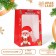 Gift package with the Santa Claus window 30 x 20 x 16 cm, red