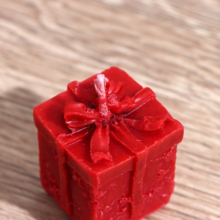 Candle "Box with a bow" 3.5x3.5x4 cm, soy wax-2