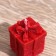 Candle "Box with a bow" 3.5x3.5x4 cm, soy wax