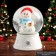 Souvenir Polystone Water Ball "Snowman in a red cap, with a gift" D = 4.5 cm 6x4.5x4.5 cm 48386