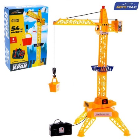 Crane on Megakran remote control, works from batteries