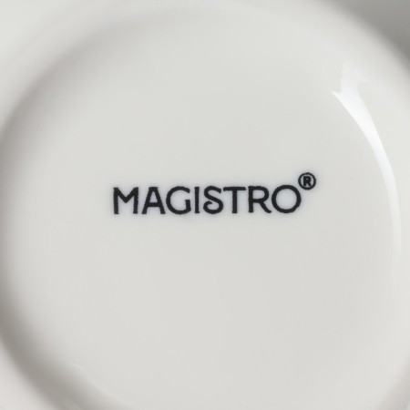 Porcelain mug Magistro "suite", 250 ml, white color-4