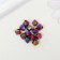 Busy glass, 8 mm, 13 pcs. rainbow
