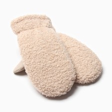 Women's mittens for claim Minaku 25 cm beige
