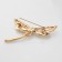 Brooch "Dragonfly" fluttering, beige color in gold