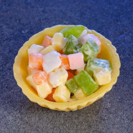 Figure soap "Tartlet with Olivier salad" 6.5x6.5x3cm-1