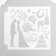 Plastic stencil "Wedding" 13x13 cm