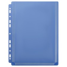 A4, 180 μm, calligrata top, PVC, with extension, matte, vertical, 5 pieces, blue