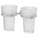 Holder with two glasses, matte crystal, chrome, fbs