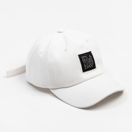 Children's cap "It’s a nice day" minku white color, rr 52