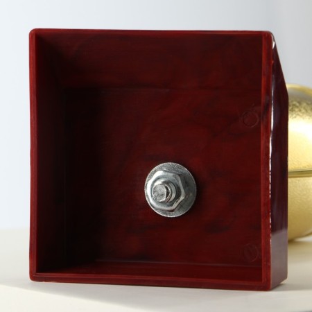 Cup 056, award figure, gold, plastic stand, 12 x 6.3 x 6.3 cm.-5