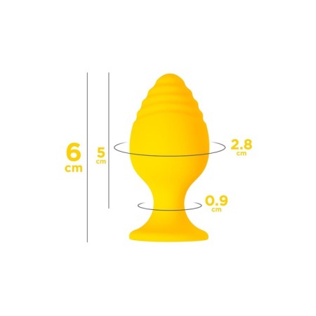 Anal sleeve Todo by toyfa riffle, silicone, 6 cm, yellow color-6
