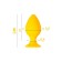 Anal sleeve Todo by toyfa riffle, silicone, 6 cm, yellow color