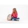 Baby backpack for a girl with a fox pocket, artificial leather, 27x23 x 10 cm