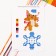 Cross -stitching on a wooden canvas "Dracos with a snowflake"