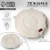 Animal bed lying on a screed with ears, white color 30-50 cm