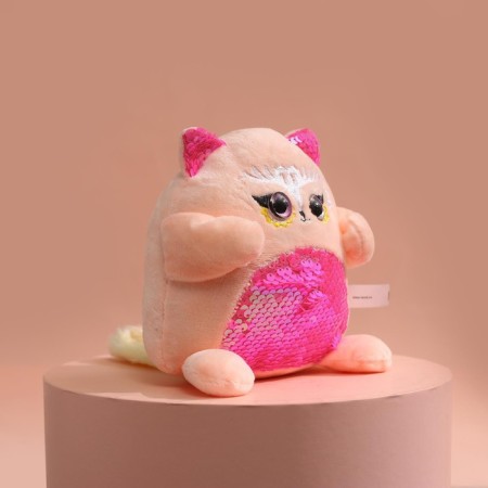 Soft toy with sequins "Fox", 17 cm x 9 cm x 15 cm-4