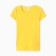 T-shirt female o-shaped neckline, yellow color, size 48