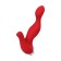 Prostate vibro -stimulator, silicone, red color, 12.5 cm