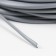 Smooth artificial rattan 6 mm 100 m half a pipe (silver metallic)