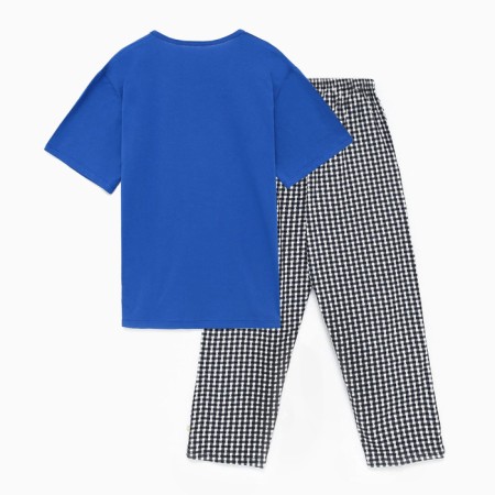 Female home set (T -shirt/pants), indigo color, size 58-3