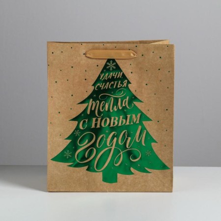 Craft vertical package "Emergency Christmas tree", ml 23 x 27 x 11.5 cm, new year-2
