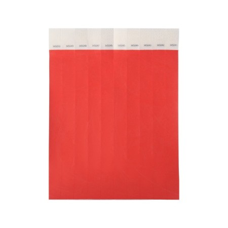 Paper control bracelet "Red" Tyvek 100 pieces-3