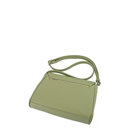 Messenger bag, valve department, green color 21x26x7cm-2