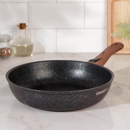 Granit Ultra Blue, D = 26 cm pan, removable handle, anti -stick coating, black color