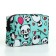 Cosmetic bag with zipper, turquoise color