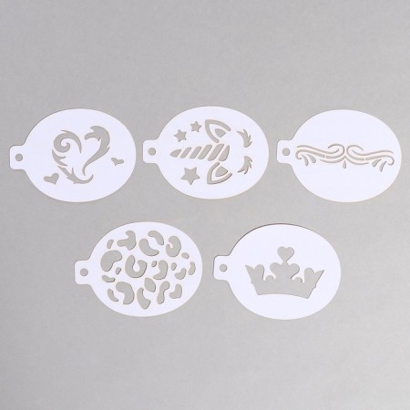 Stencils for makeup "Girls" 15 sheets, reusable-7