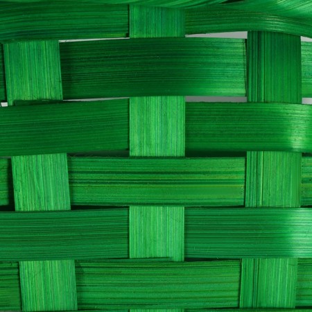 A set of wicker baskets, D19x9/32 cm, d22x9.5/34 cm, d25x10/36 cm, 3pcs, green, bamboo-5