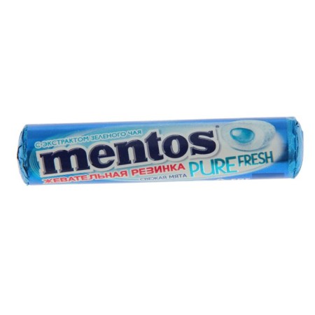 Chewing gum Mentos liquid center of mint roll, 15.5 g.